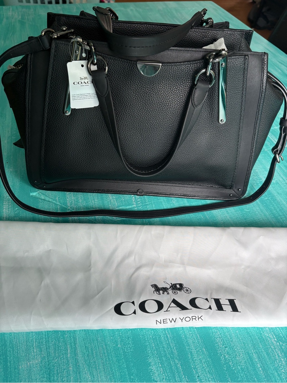 COACH Dreamer black Leather with gunmetal hardware